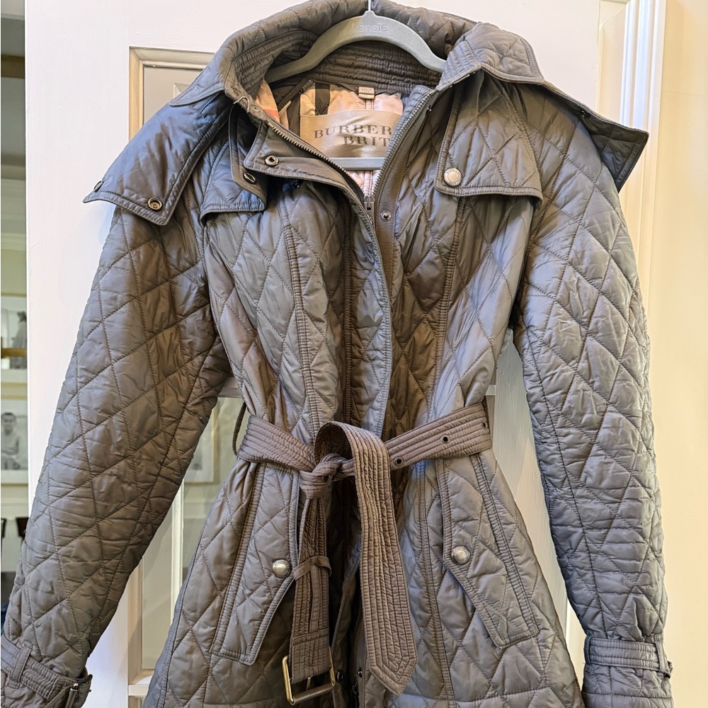 Burberry quilted trench coat